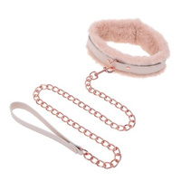 Sportsheets S&M Peaches 'n CreaMe Fur Collar &amp; Leash Cream