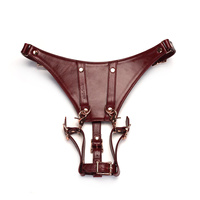 Liebe Seele Wine Red Delux Strap on Forced Orgasm Harness Belt