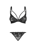 Petitenoir Set bra and brief XL Noir Handmade