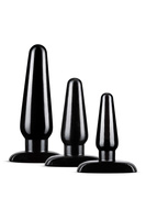 BLUSH ANAL ADVENTURES BASIC PLUG KIT BLACK