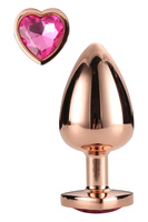 DREAMTOYS GLEAMING LOVE ROSE GOLD PLUG SMALL