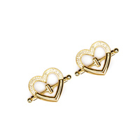 Heart-shaped Nipple Clamps with Rhinestones Liebe Seele