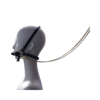 Upko Leather Head Restraint Harness Mouth Gag With Leash