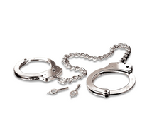  Fetish Fantasy Series Metal Leg Cuffs Silver