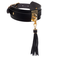 Kinky Diva Teasing Tassel Collar Black/Gold
