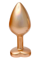 DREAMTOYS GLEAMING LOVE PEARL GOLD PLUG MEDIUM