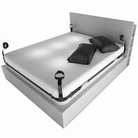LOCKINK BDSM Adjustable Bed Restraint Kit Black
