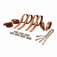 LOCKINK 8-Bondage-Straps Restraint Set Brown