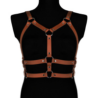 Leather harness  Salma brown