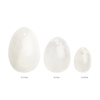 Set of Yoni Eggs from Clear Quartz Yoni Egg Set Clear Quartz (L-M-S) La Gemmes