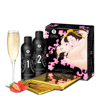 Shunga - Strawberry & Champagne Massage Gel 2 x 250 ml