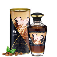 Edible Aphrodisiac Warming Oil for Intimate Areas with Coffee Flavor Creamy Love Latte 100ml Shunga