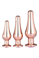 DREAMTOYS GLEAMING LOVE PLEASURE PLUG SET ROSE GOLD