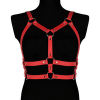 Leather harness  Salma red