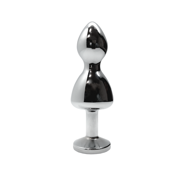 Lollypop Double Ball Metal Plug S White Wooomy