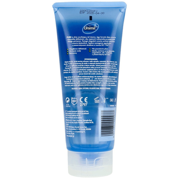 Żel Intymny Na Bazie Wody Pure 200Ml Unimil