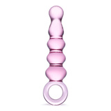 Różowe Szklane Dildo Z Uchwytem Quintessence Beaded S Anal Slider Glas