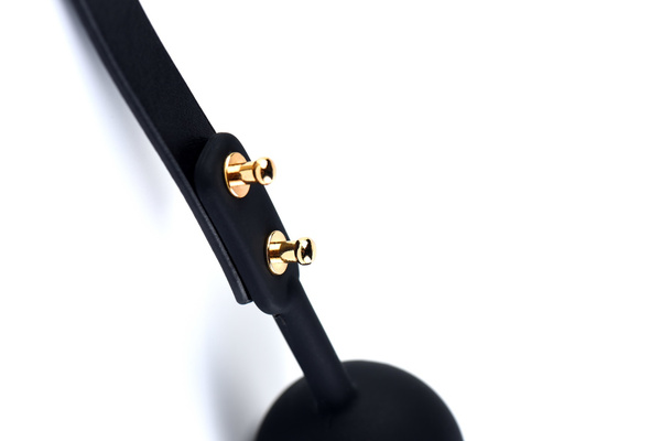 Silikonowy Knebel Ze Skórzanym Zapięciem Upko Silicone Solid Medium Ball Gag UPKO