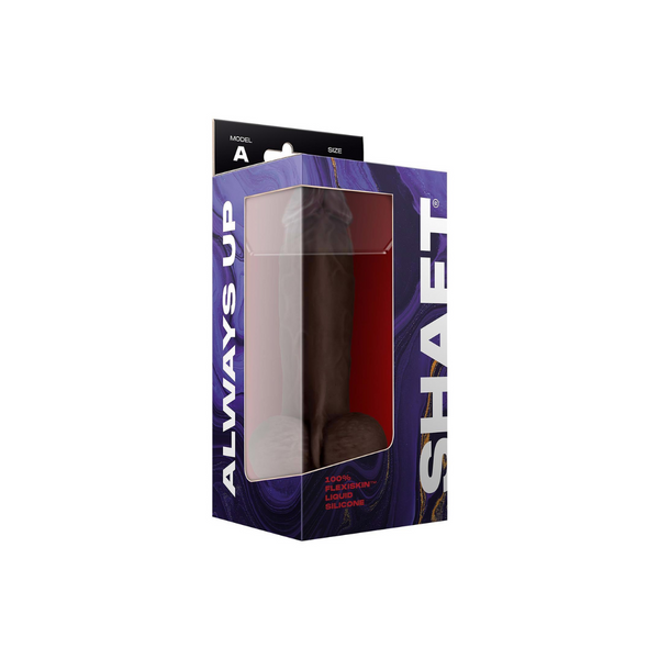 Dildo Model A 21,5 Cm Dong With Balls Mahogany Shaft