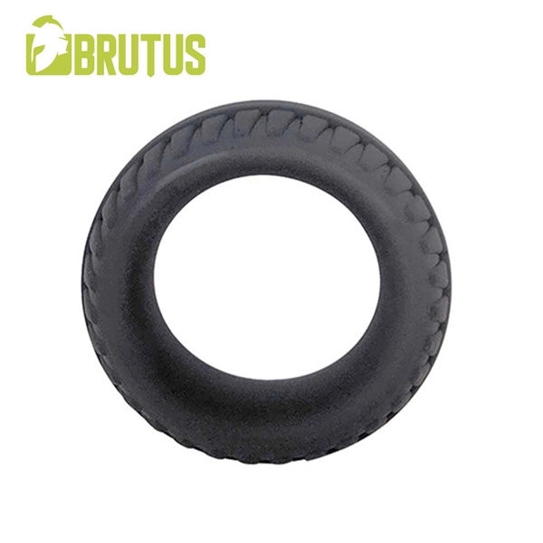 Tractor Liquid Silicone Cock Ring Black M Brutus