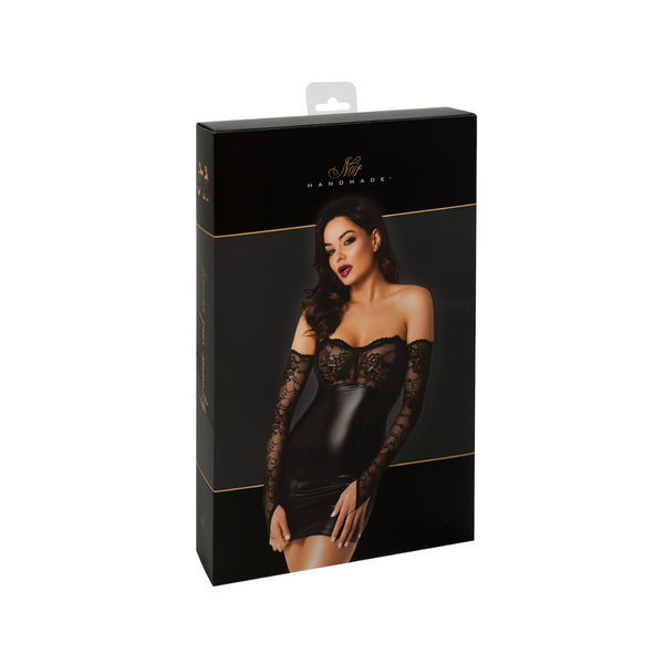Sukienka mini F340 Harmonia Mini Dress XXL Noir Handmade