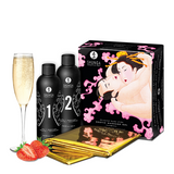 Shunga - Strawberry & Champagne Massage Gel 2 x 250 ml