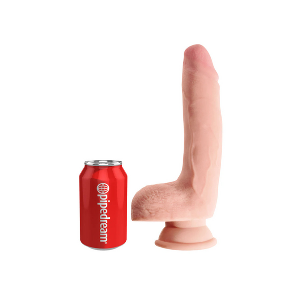 Dildo 23 Cm King Cock Plus Triple Density Cock With Balls Light Pipedream