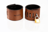 Brown Locking Cuffs Size S Primal Bond Whips