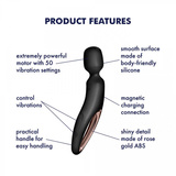 Wand Vibrator Wand-erland Black/Rosegold Satisfyer