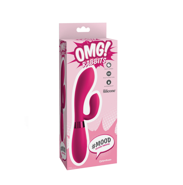 Wibrator Króliczek Omg! #Mood Silicone Vibrator Pink Pipedream