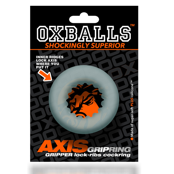 Axis Rib Griphold Cockring Ice Clear Oxballs