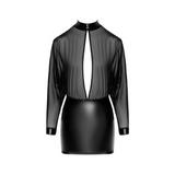 Dress F348 Opium Mini Dress S Noir Handmade