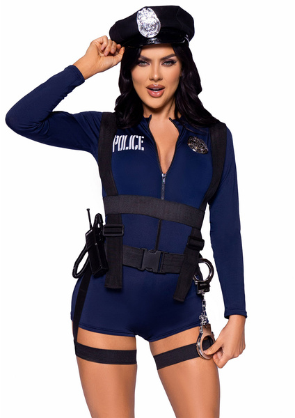 Leg Avenue policewoman costume Flirty Cop Romper M