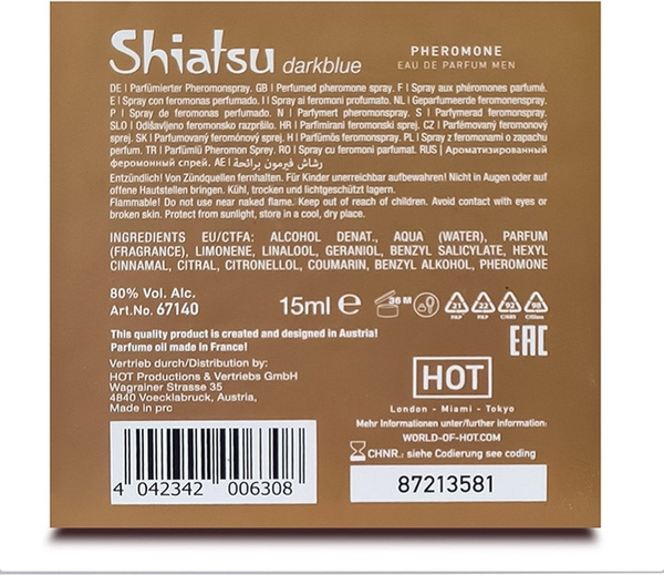 Pheromon Fragrance Man Darkblue 15ml Shiatsu