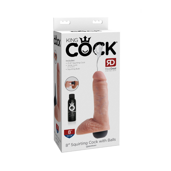 Dildo King Cock Squirting Cock With Balls 8 Light Pipedream