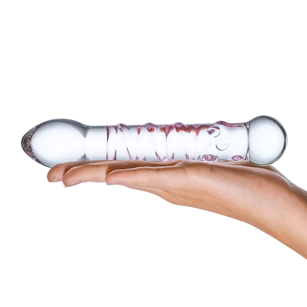 Szklane Dildo Ze Spiralnym I Punktowym Wybrzuszeniem Spiral Staircase Full S Dildo Glas