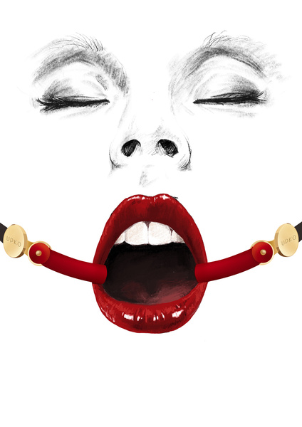 Niewidzialny Knebel Rozwieracz Upko Invisible Mouth Gag Black Straps UPKO