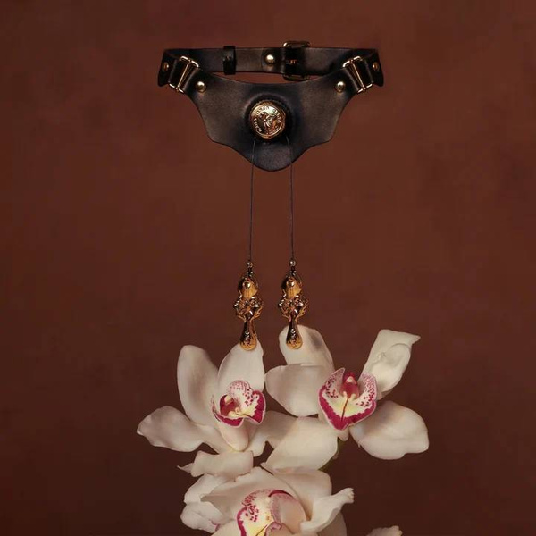 Obroża Collar With Pulling Nipple Clamps UPKO