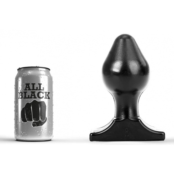 AB72 Kevin Butt Plug 16 x 8cm All Black 