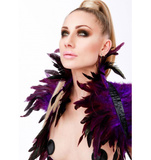 Szal Z Piór Feather Shoulder Wrap Purple Kinky Diva