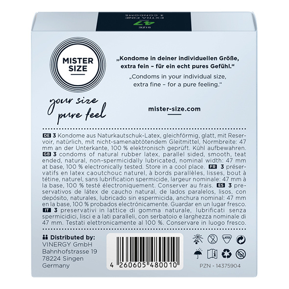 Mister.Size - 47 mm Condoms 3 Pieces