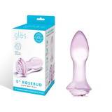 Szklany Korek Zakończony Różą Rosebud S Butt Plug Glas
