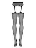 S207 Garter Stockings Czarne Xl/Xxl Obsessive