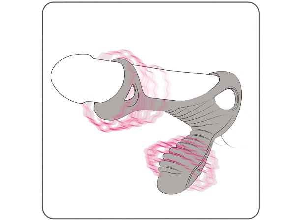 Pierścień Uciskowy Na Penisa Gladiator F + Lrs Black Adrien Lastic