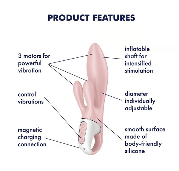 Rabbit vibrator Air Pump Bunny 3 rose Satisfyer