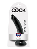 7' Cock Black Dildo Czarne 18Cm King Cock