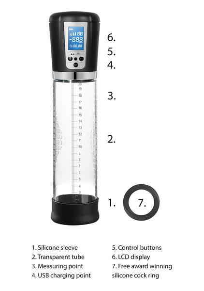 Shots Pumped Premium Rechargeable Automatic Lcd Pump Transparent Pumped by Shots
