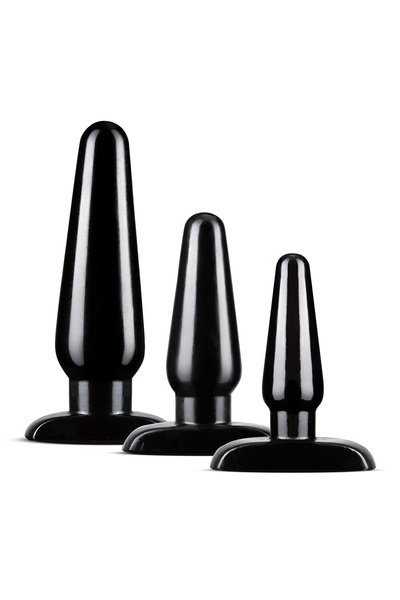 BLUSH ANAL ADVENTURES BASIC PLUG KIT BLACK
