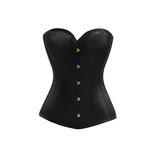Black Overbust Corset Covering Breasts Upko Black Overbust Corset M UPKO