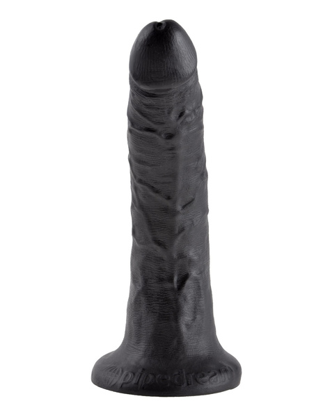 7' Cock Black Dildo Czarne 18Cm King Cock